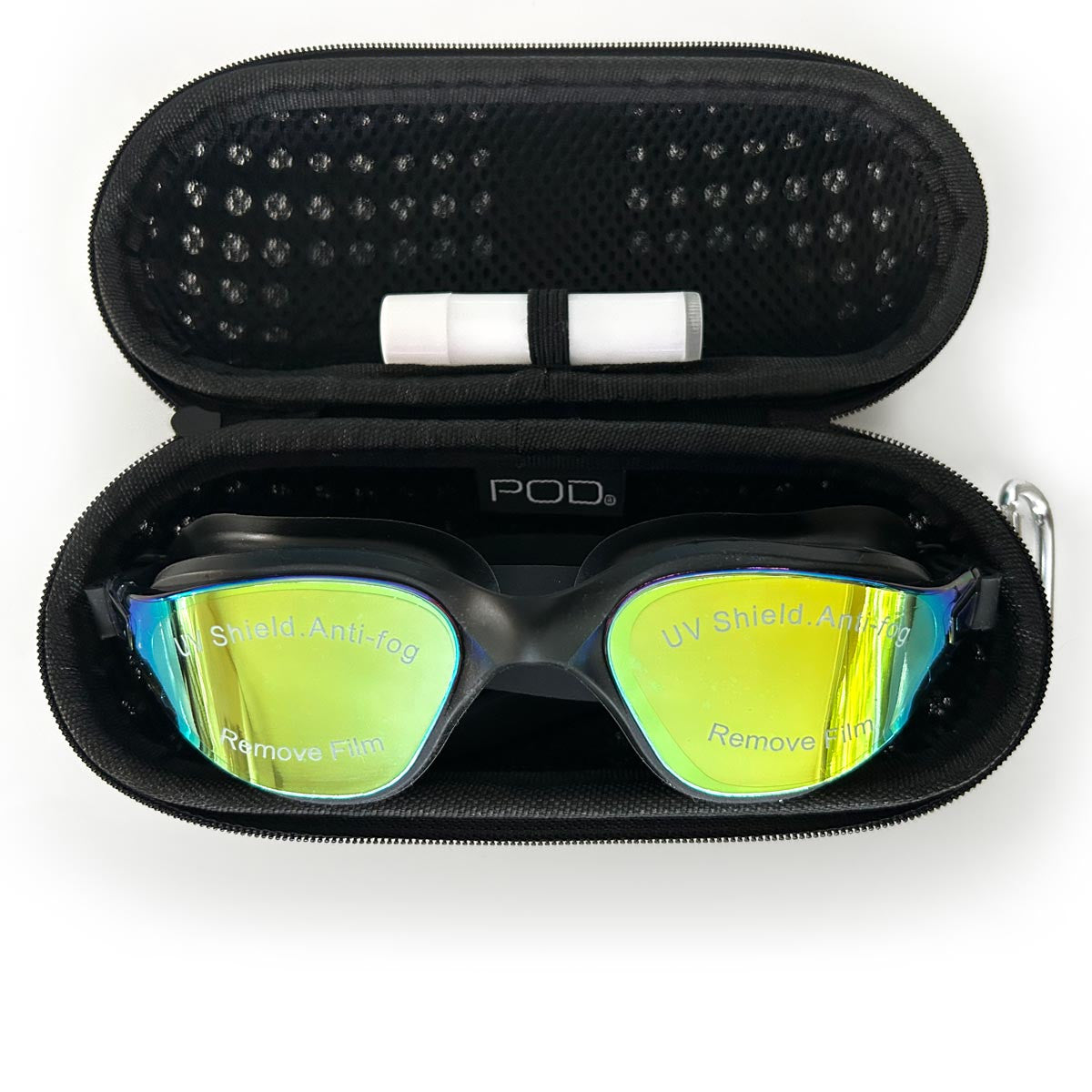 POD® Black Gold Mirror Lens AquaLuxe Swim Goggles