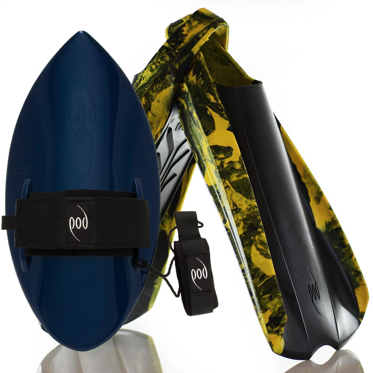 Black/Blue Handboard Black/Yellow PF2 POD Swim Fins