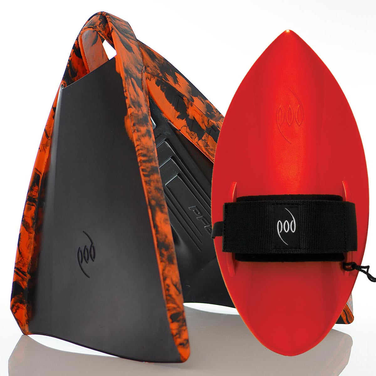Red Handboard Black/Orange POD Fins PF3