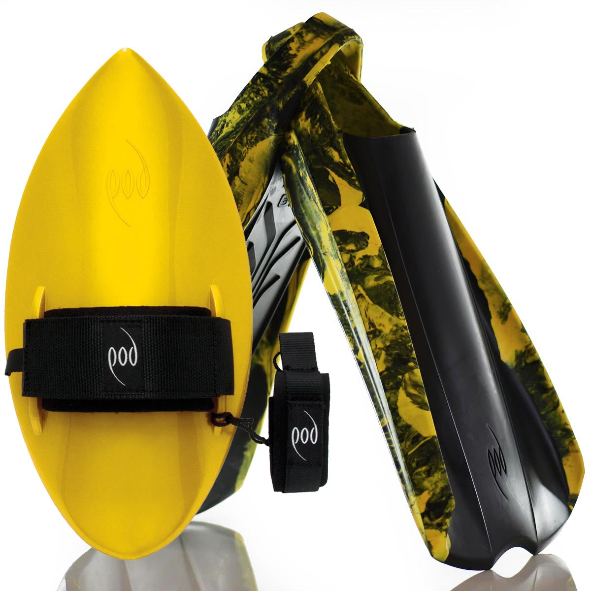 Yellow Handboard Black/Yellow PF2 POD Swim Fins
