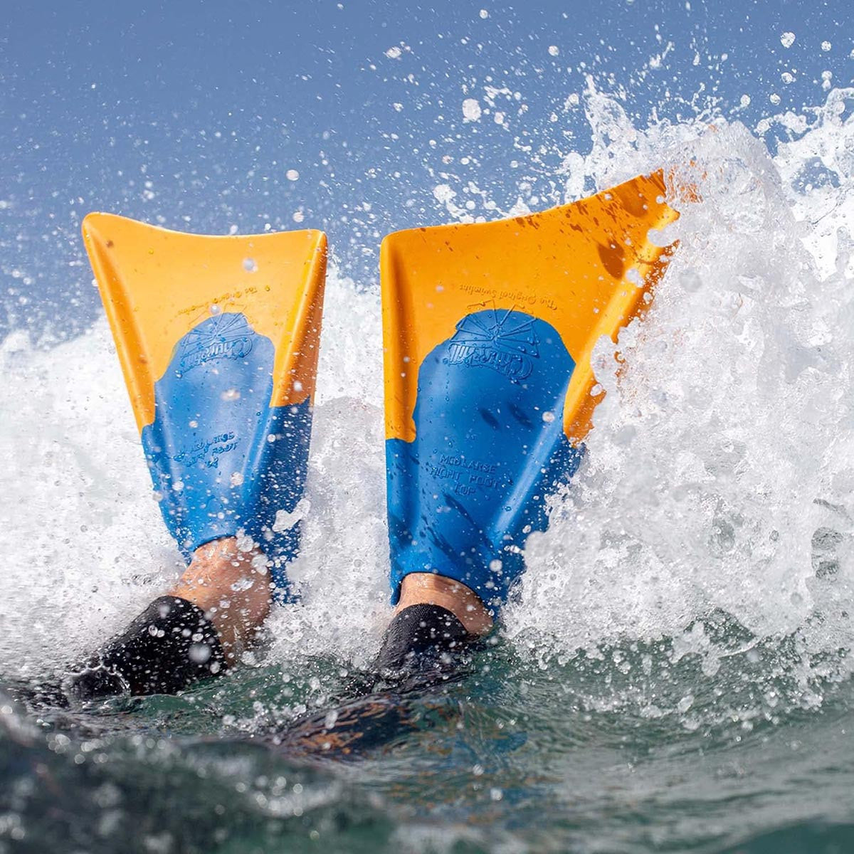 Churchill Makapuu Swim Fins Classic Blue/Yellow Bodyboarding