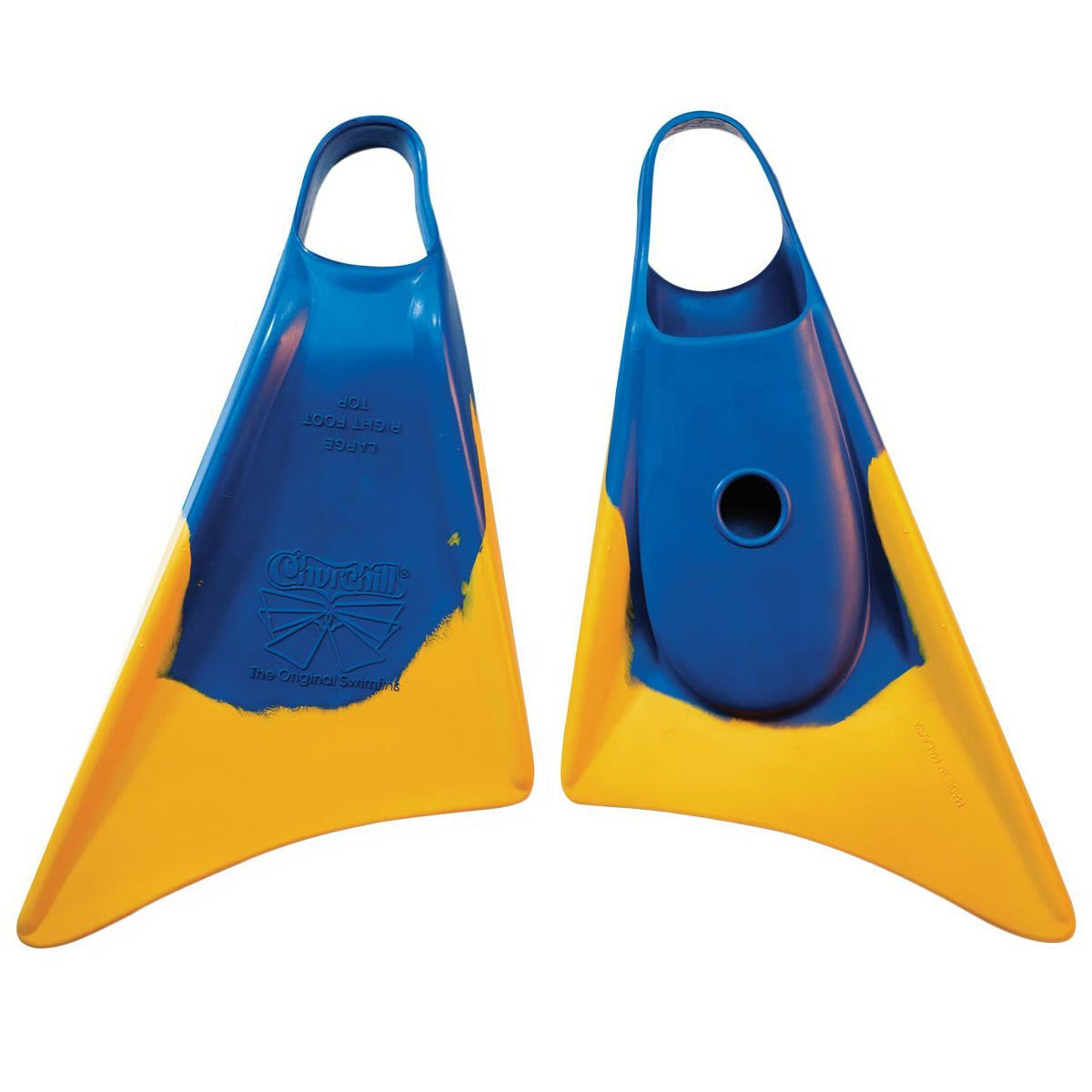 Churchill Makapuu Swim Fins Classic Blue/Yellow Bodyboarding