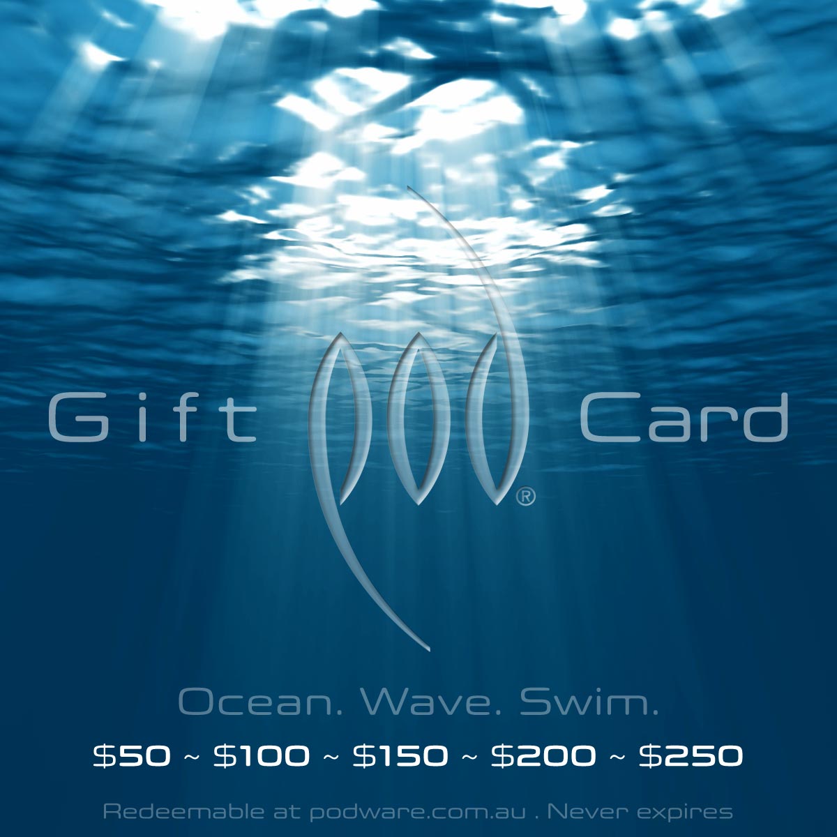 POD Gift Card - Ocean. Wave. Swim.