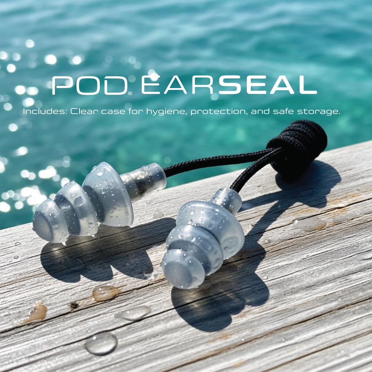 POD® EarSeal - Includes: Clear case for hygiene, protection, and safe storage.