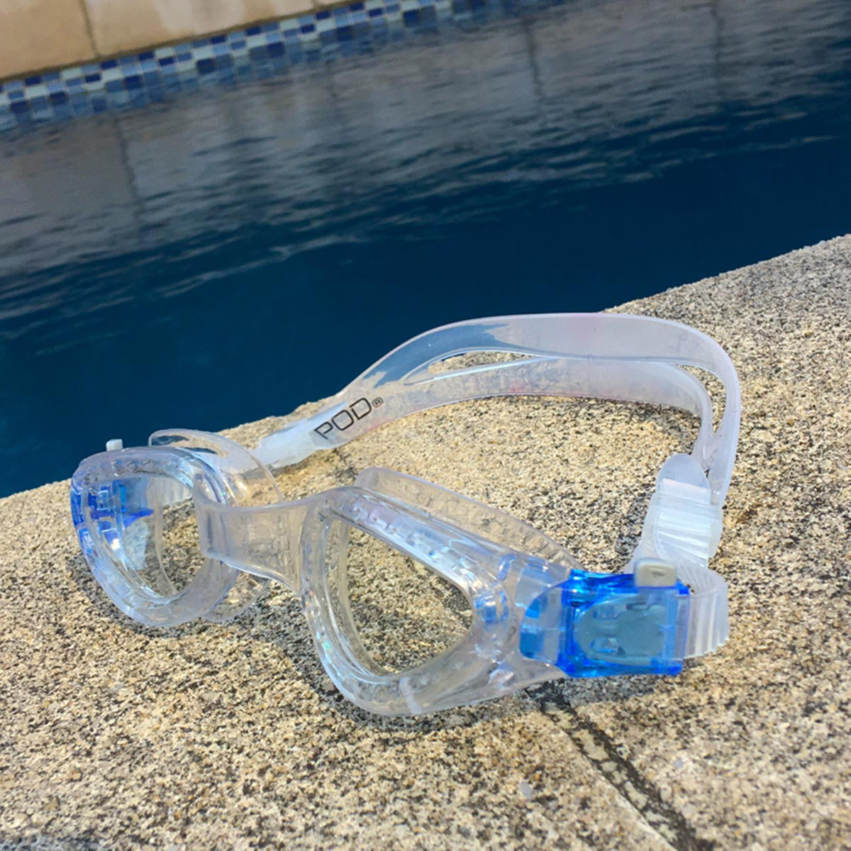 POD Tritek Adult Swim Goggles - 2 Lens Colours Clear Frame