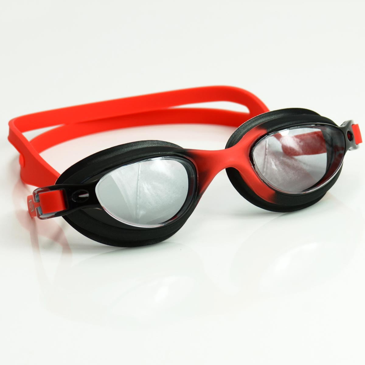 Black/Red with Clear Lens POD Swim Goggles
