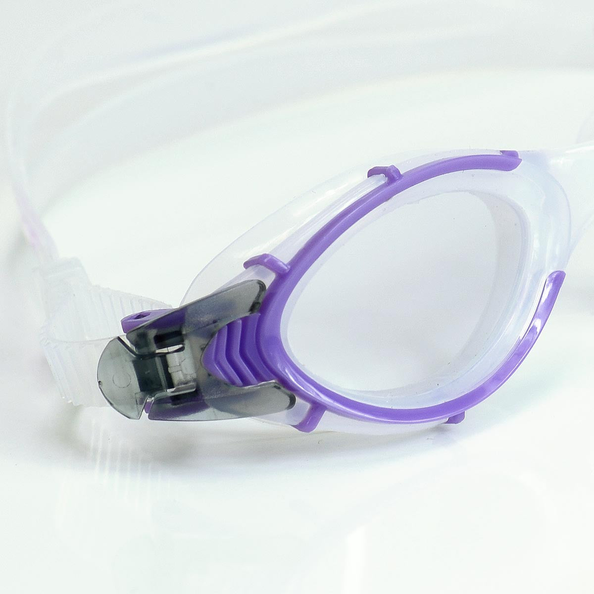 POD Clear Lens Swim Goggles Purple Frames