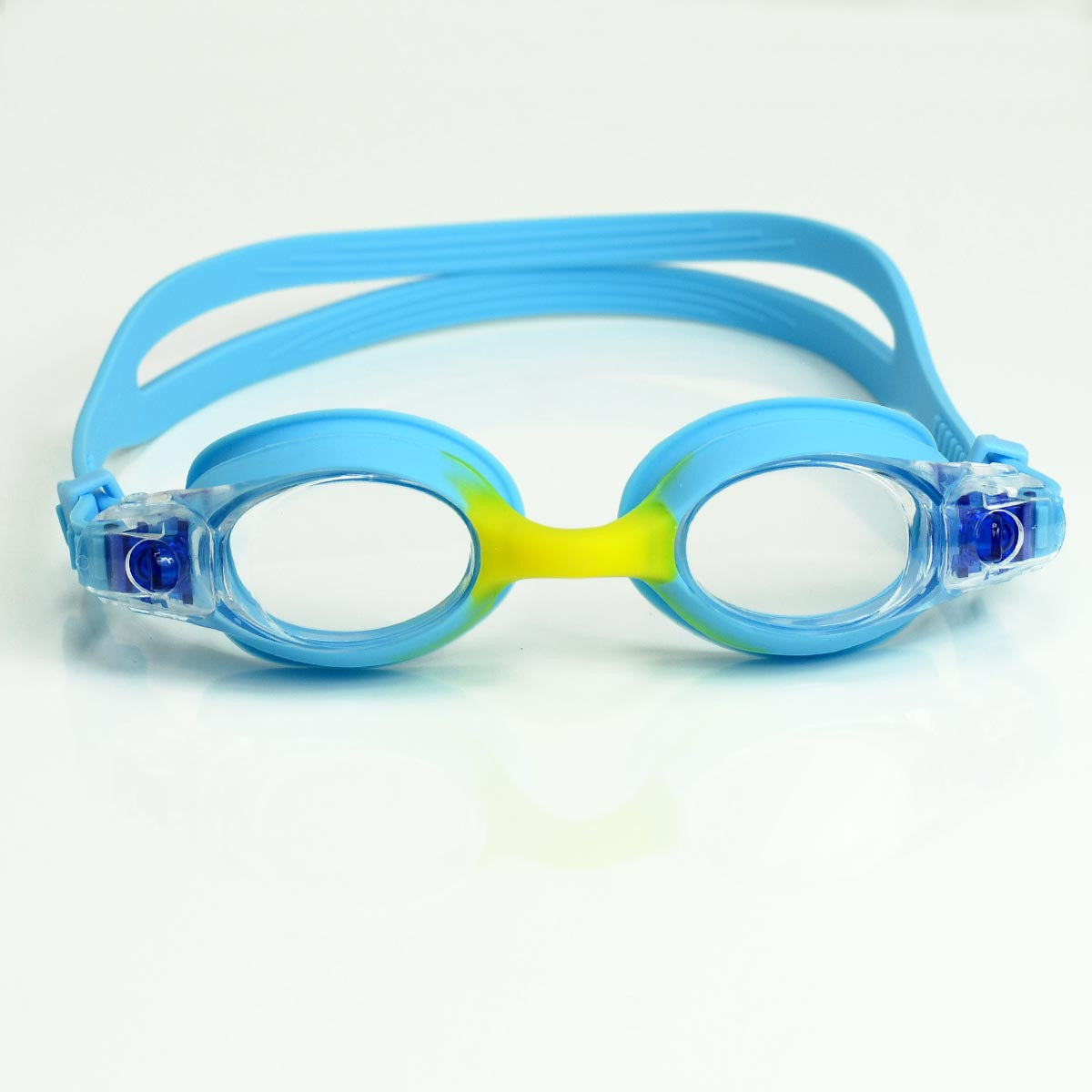 POD Aqua / Yellow Swim Goggles with Clear Lens