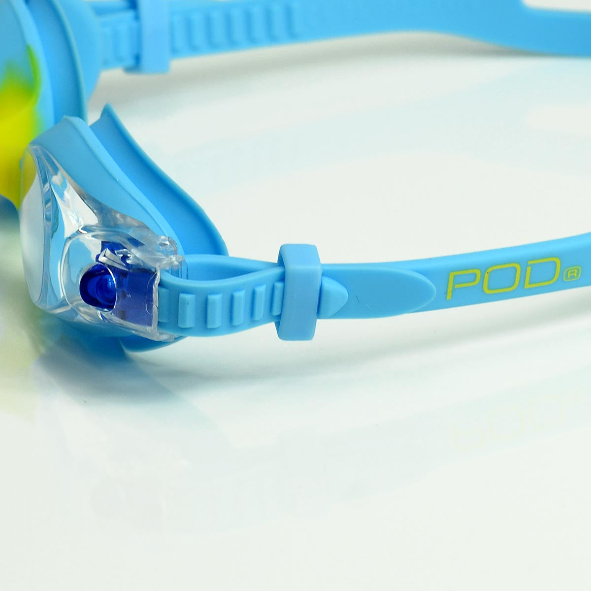 POD Aqua / Yellow Frame with Clear Lens Swim Goggle