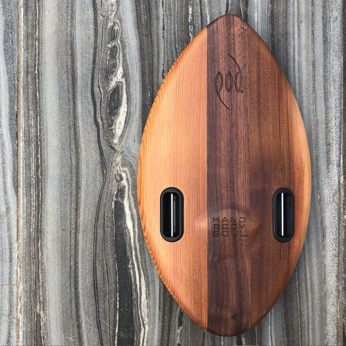 FLO 375mm 15inch Wood POD Handboards - Bodysurfing Handplane