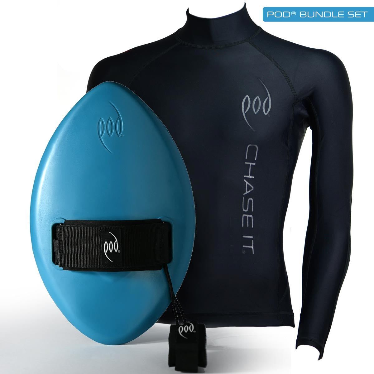Tropical Teal WOW 13" Handplane + Long Sleeve Rash Top