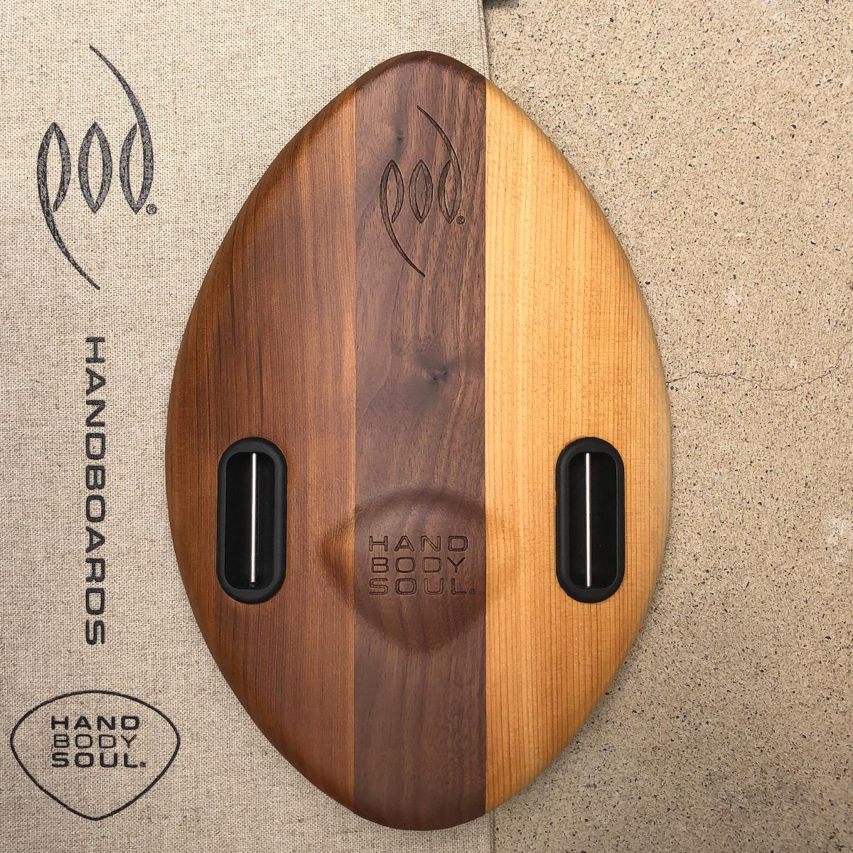 WOO 300mm 12inch Wood POD Handboards - Bodysurfing Handplane