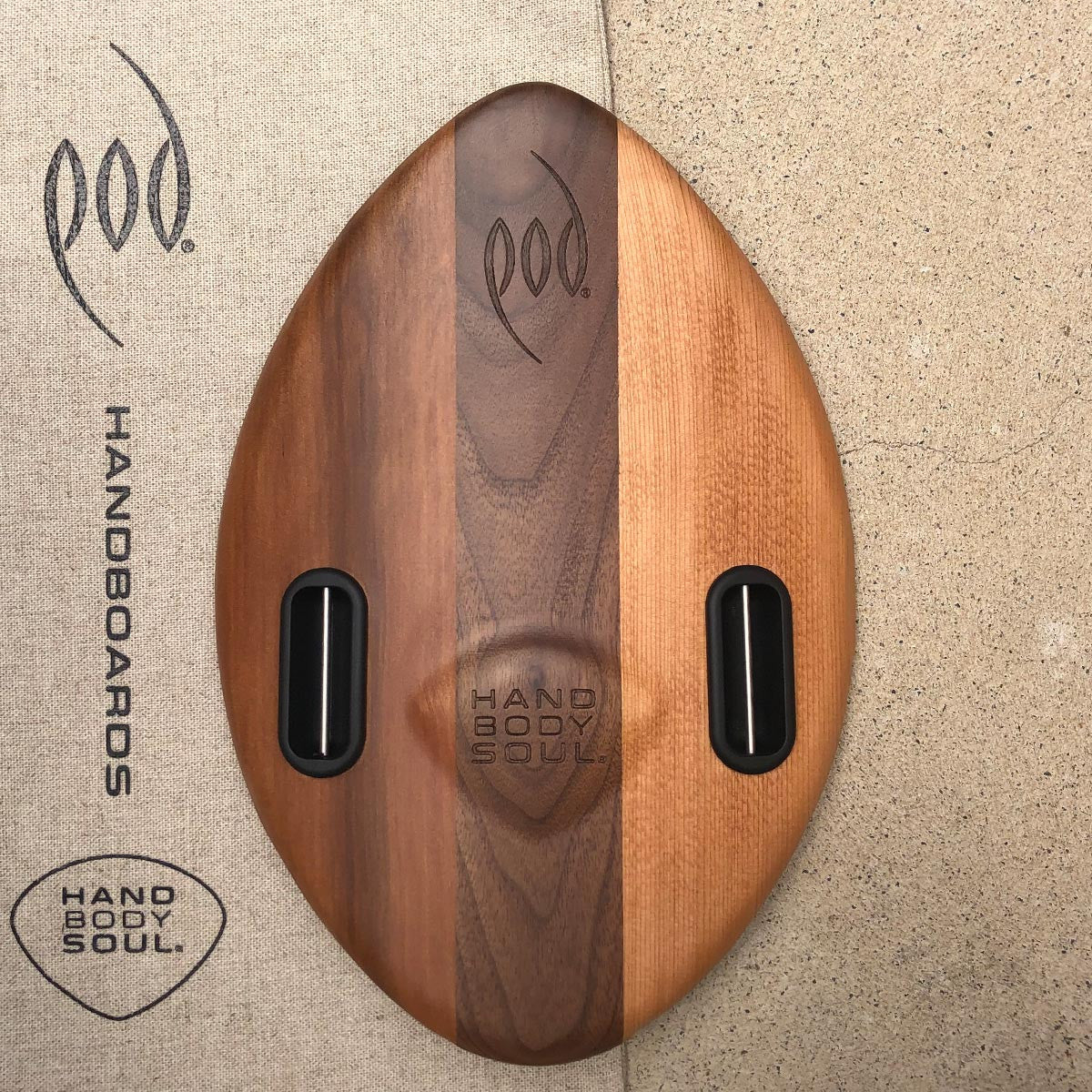 WOO 300mm 12inch Wood POD Handboards - Bodysurfing Handplane