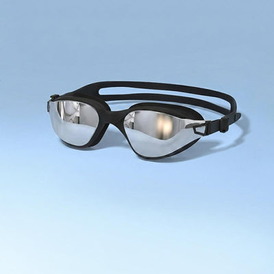 Black Max Swim Goggles AquaLuxe Silver Mirror Lenses