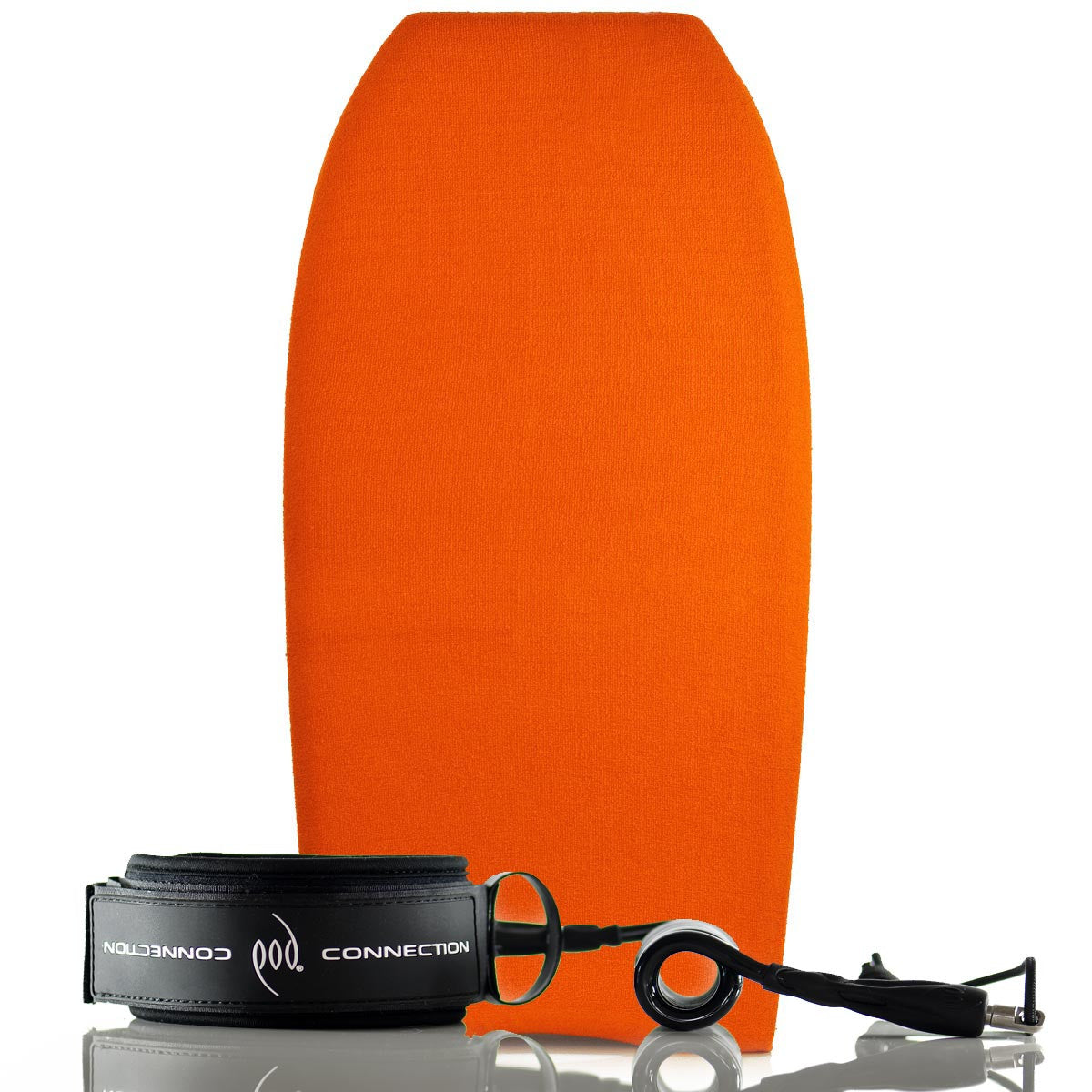 Bodyboard Stretch Cover Orange and Bodyboard Leash Bicep