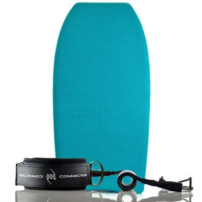Bodyboard Stretch Cover POD Blue and Bodyboard Leash Bicep