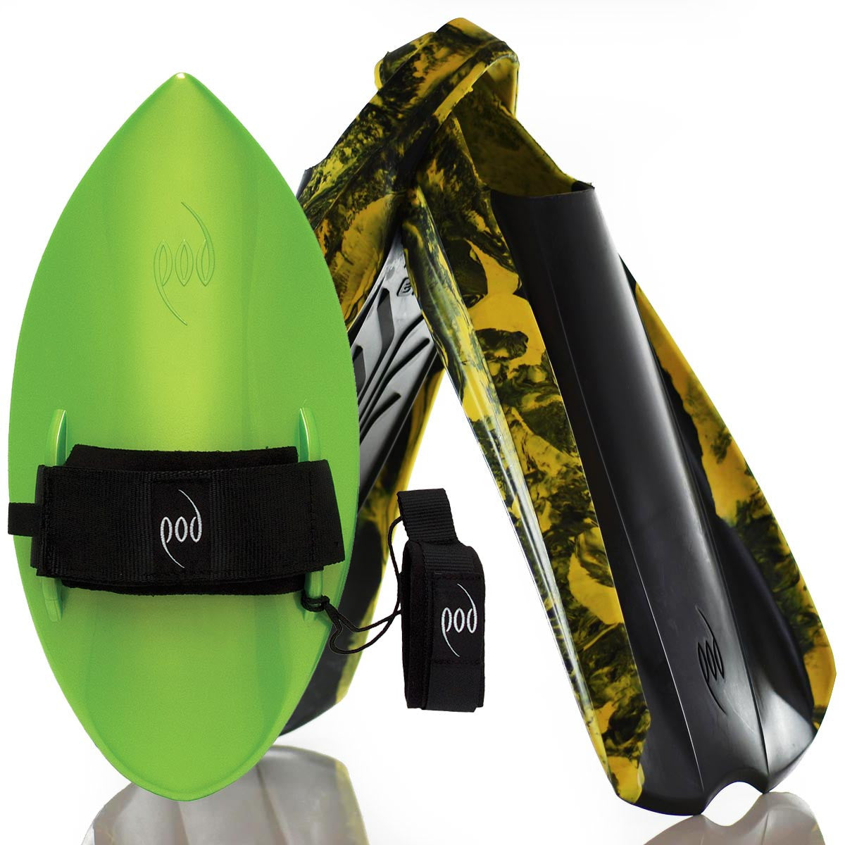 Lime Handboard Black/Yellow PF2 POD Swim Fins