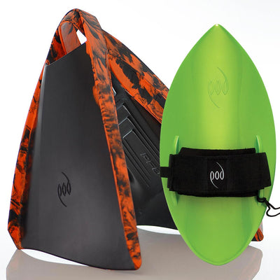 Lime Handboard Black/Orange POD Fins PF3