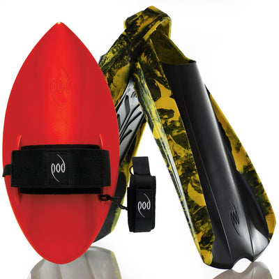 Red Handboard Black/Yellow PF2 POD Swim Fins