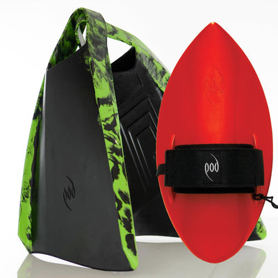 Red Handboard Black/Lime POD Fins PF3