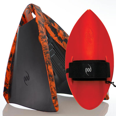 Red Handboard Black/Orange POD Fins PF3