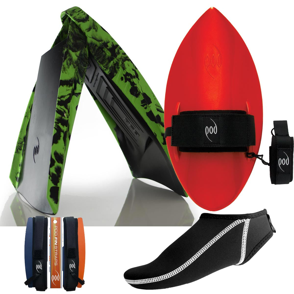 PF3 Swim Fins + Handboard + Fin Socks + Fin Savers Bundle