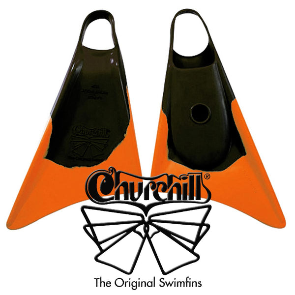 Churchill Makapuu Swim Fins Limited Edition Black Orange – PODWARE