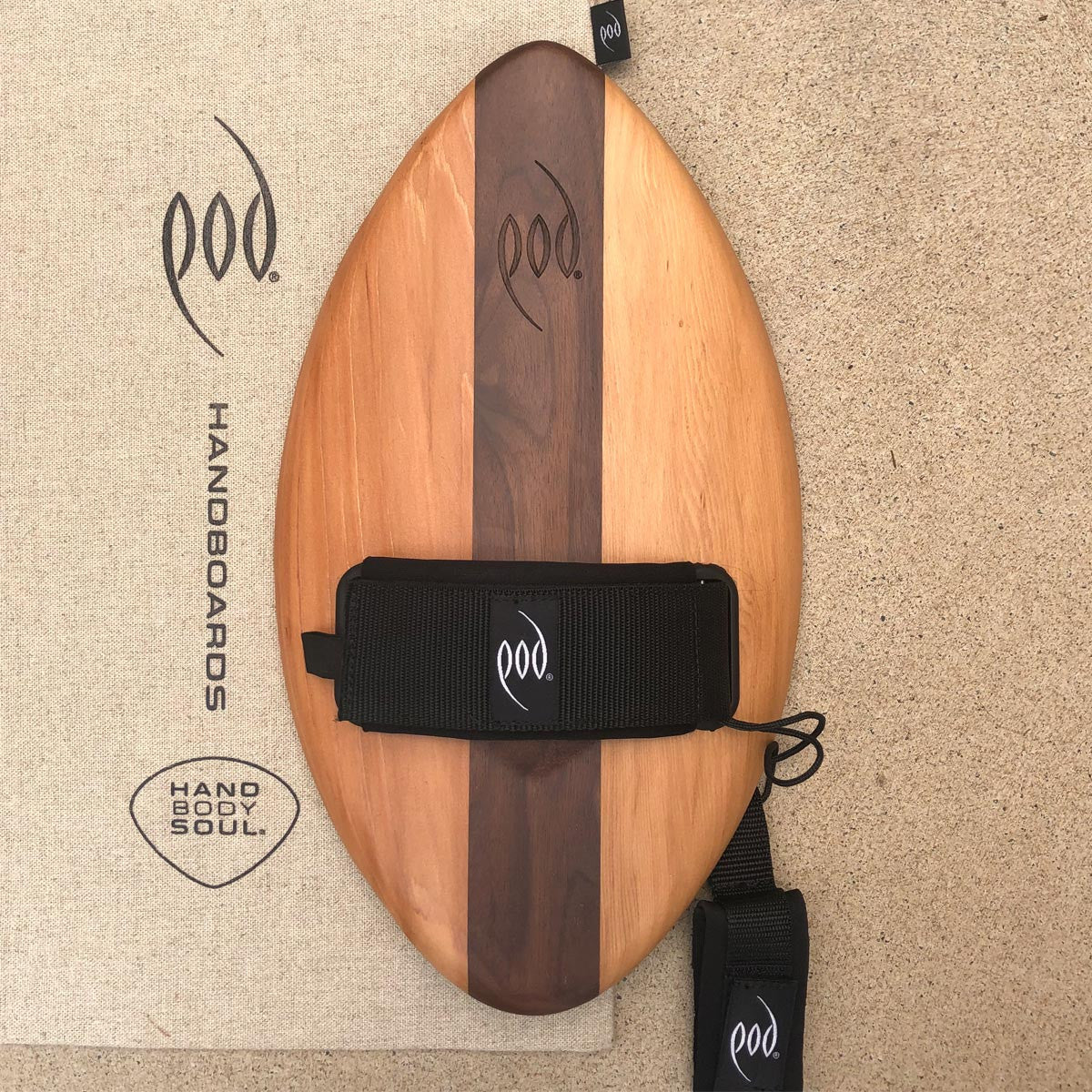 FLO 375mm 15inch Wood POD Handboards -  Bodysurfing Handplane