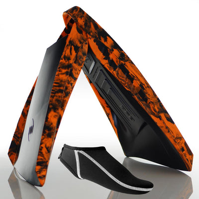 PF3 Evolution Black/Orange POD Swim Fins Neoprene Swim Fin Socks