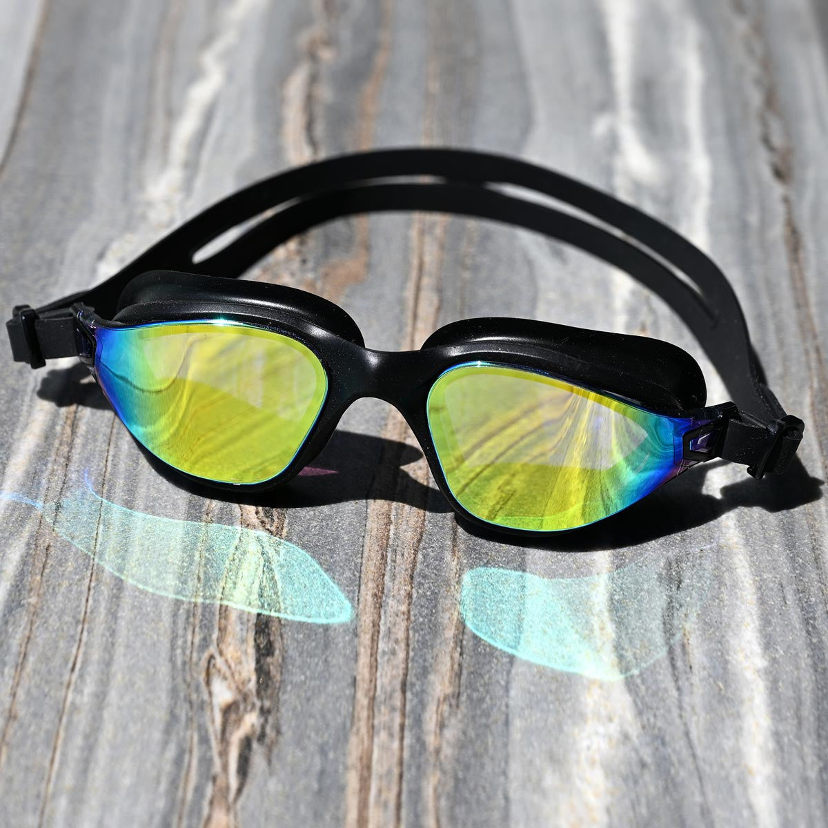 AquaLuxe Gold Mirror Lens POD® Swim Goggles