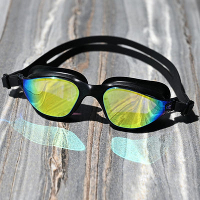 AquaLuxe Gold Mirror Lens POD® Swim Goggles