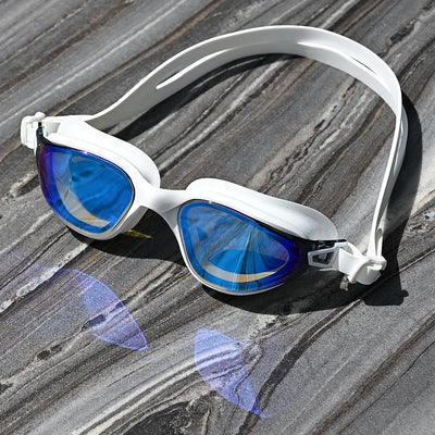 AquaLuxe GBlue Mirror Lens POD® Swim Goggles