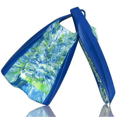 Ocean Active PF2 POD Swim Fins Blue Strap/Rails MIX Blue/Lime/White