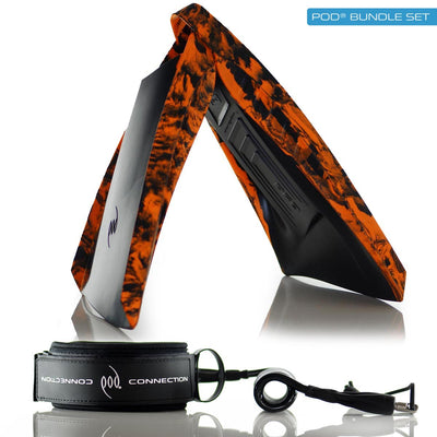 PF3 POD Swim Fins Black/Orange Bodyboard Bicep Leash POD Connection