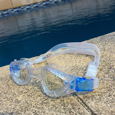POD Tritek Adult Swim Goggles - 2 Lens Colours Clear Frame