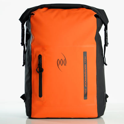 Waterproof Backpack 25L Black/Orange