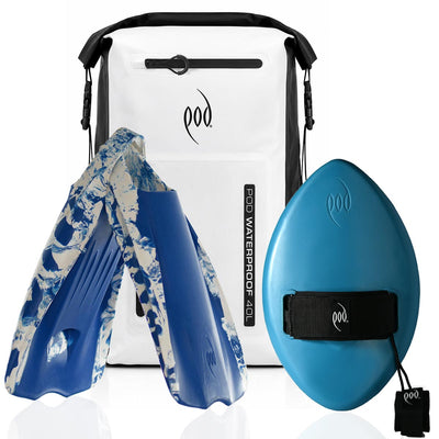 POD Waterproof Backpack 40L + WOW 13" Handboard + PF1 Fins