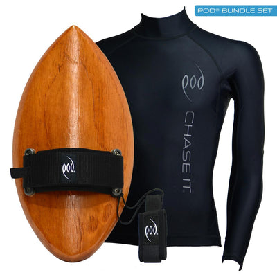 Handcrafted Cedar Wood POD Handboard Long Sleeve Rash Vest