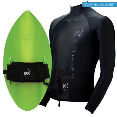 Lime POD Bodysurfing Handboards Rash Vest Long Sleeve