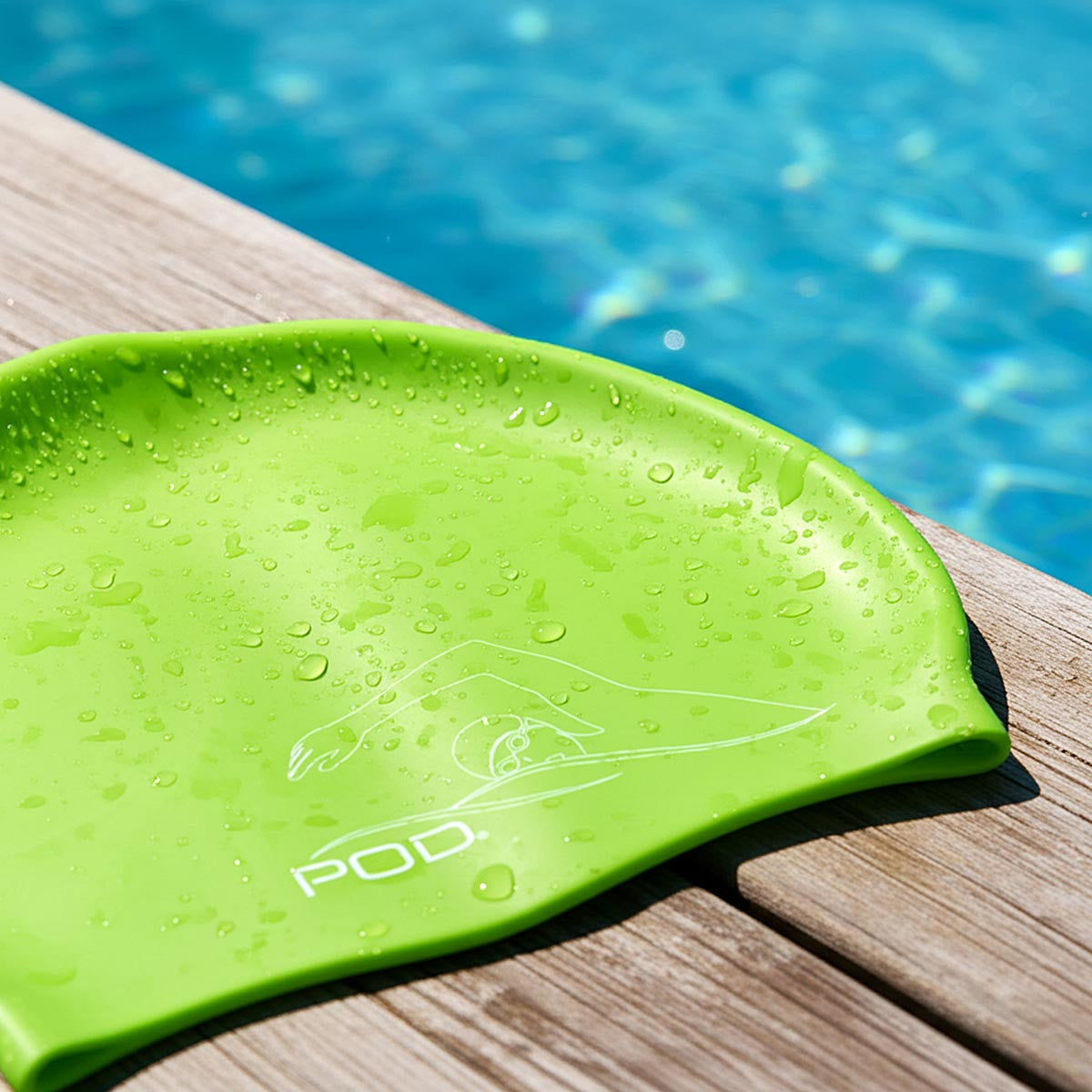 Lime Silicone Swim Cap by POD®
