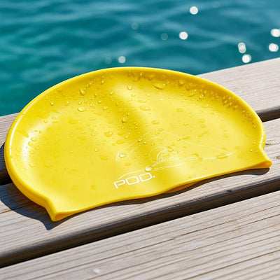 Yellow Silicone Swim Cap by POD®