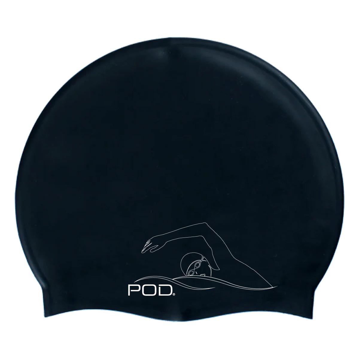 Black Swim Caps - Silicone Swimming Caps