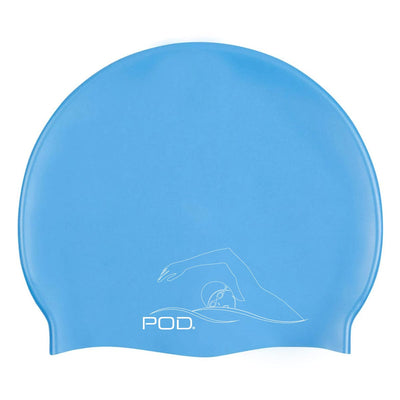 Blue Silicone Swim Cap