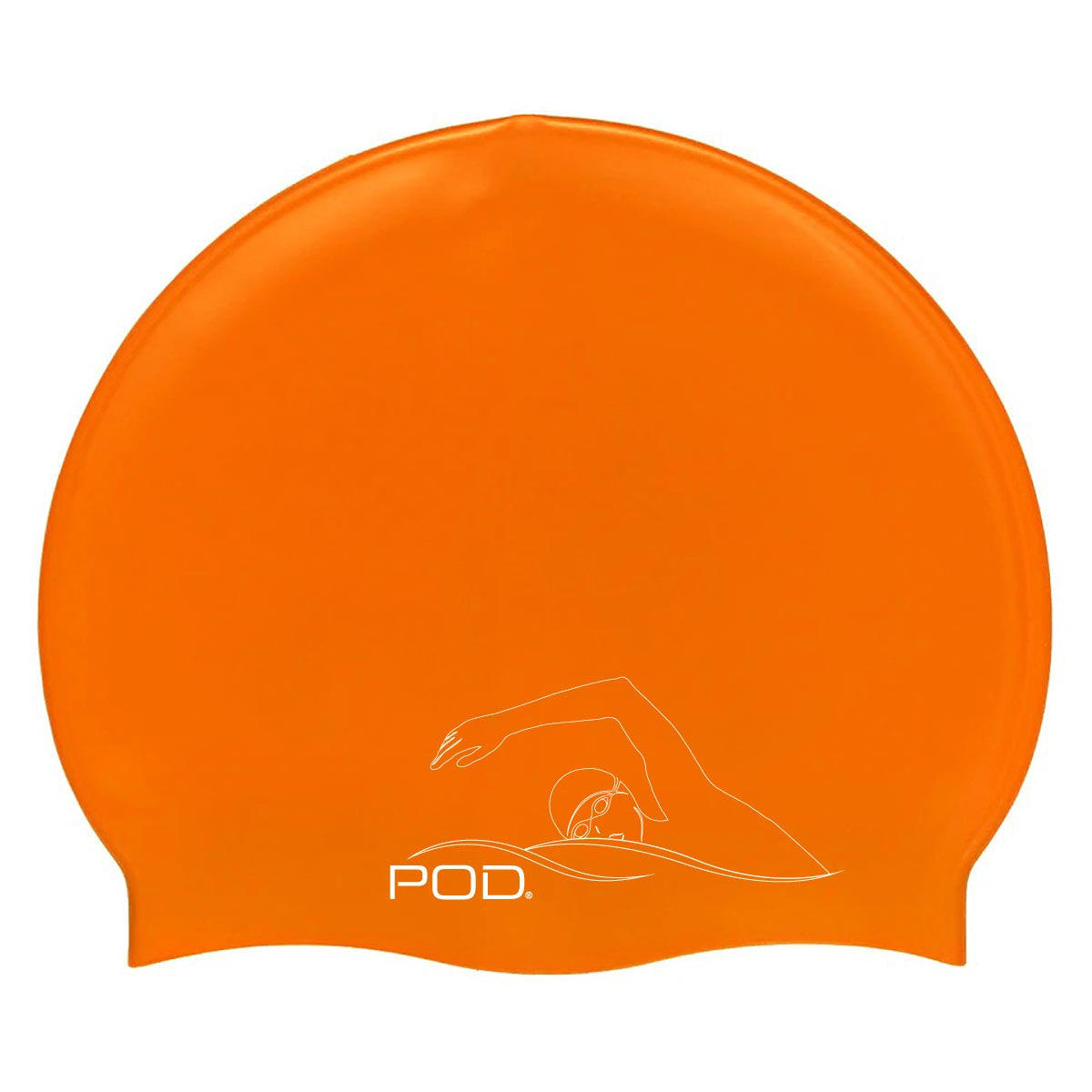 Silicone Swim Cap Orange