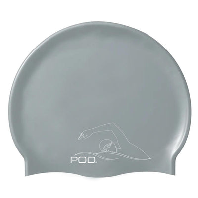 Silicone Swim Cap Silver