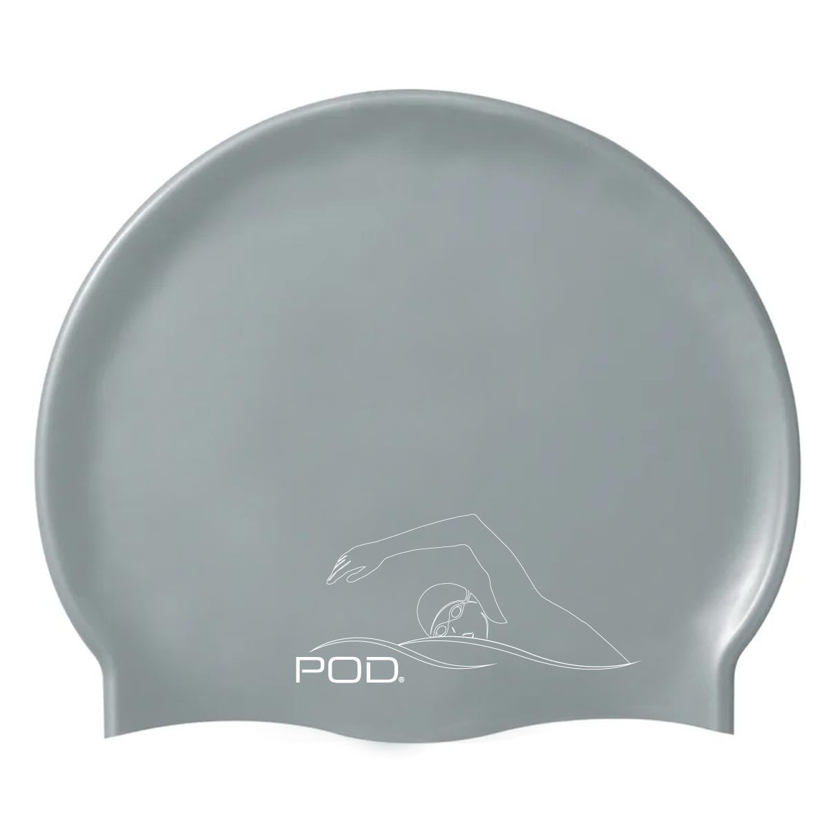 Silver Silicone Swim Cap