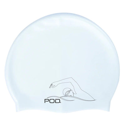 White Swim Caps - Silicone Swimming Caps