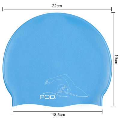 POD® Silicone Swim Cap Dimensions