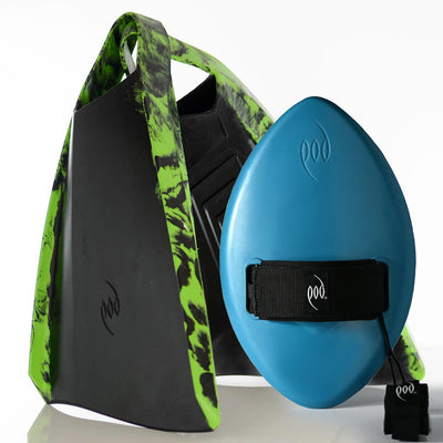 Tropical Teal WOW Hand Plane + Black/Lime PF3 POD Fins