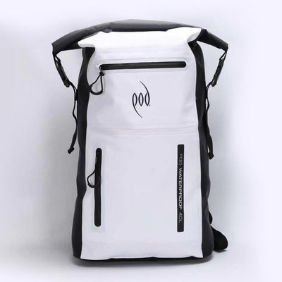 Waterproof Backpack 40L with Two Pockets Black/White